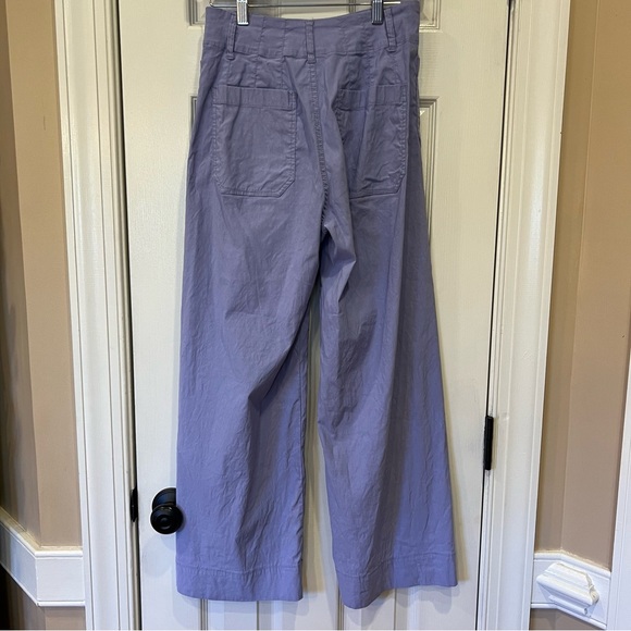 NWOT Anthropologie Maeve Colette Pants Purple 26 Cropped Wide Leg Magic Fabric - Picture 5 of 8